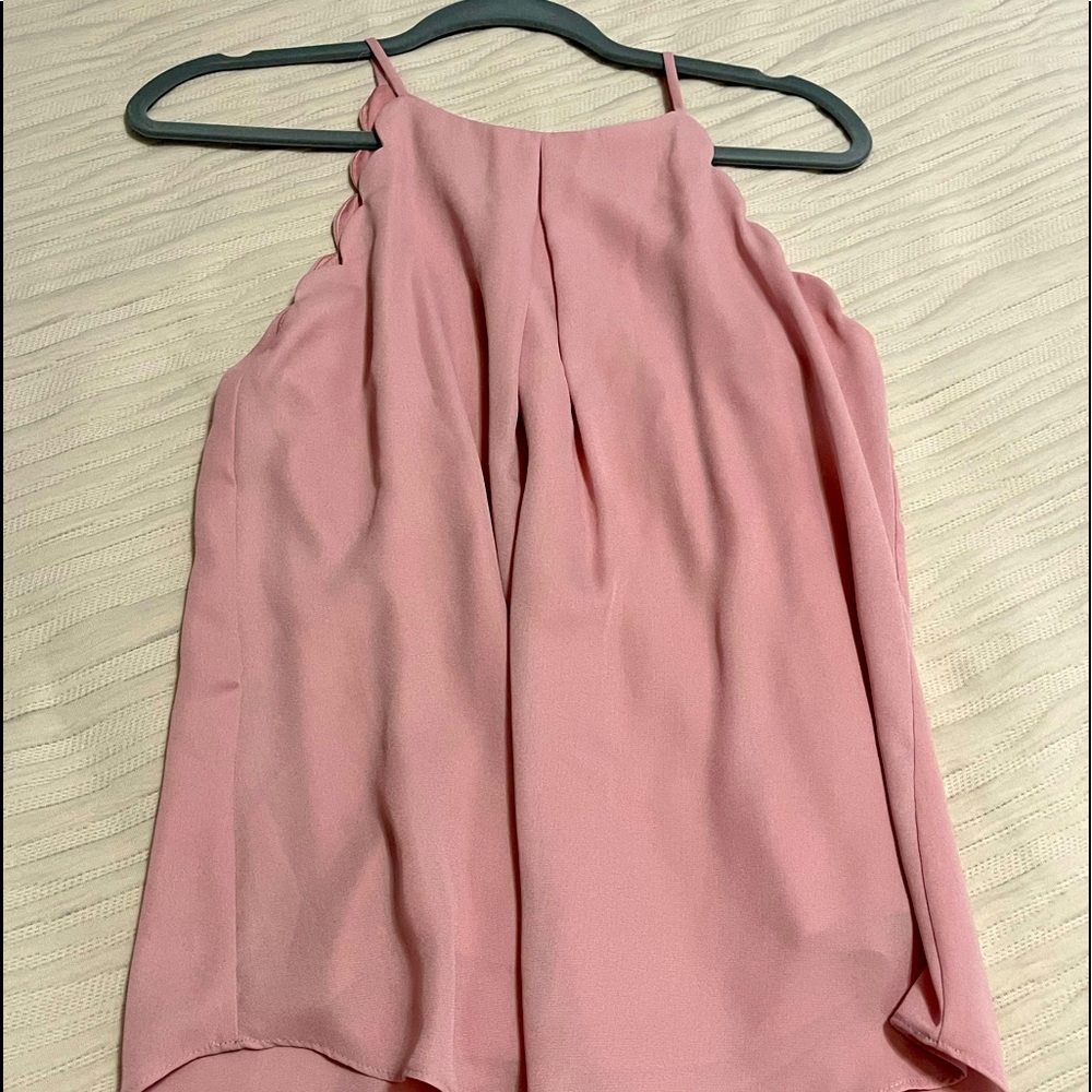 BCX scallop halter top